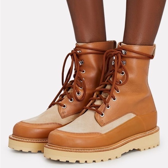 Ulla Johnson Etna Leather Combat Boots Sz 5 Sz 35 NIB - Picture 4 of 16